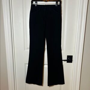 Theory Women’s Black Flair Leg Stetch Low Rise Dress Pants Size 0